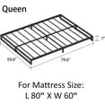 thumbnail image 2 of Lutown-Teen 7 inch Bed Frame Queen Size Heavy Duty Steel Slat Support Metal Platform Queen Bed Frame No Box Spring Needed, Easy Assembly, Black, 2 of 4