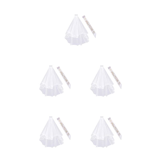 relayinert 2pcs Bride Veils Headdress Lightweight Wedding Accessories for Gift 5Set
