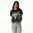 thumbnail image 4 of Women's The Wild Collective Navy Dallas Cowboys Practice Sequin Cropped T-Shirt, 4 of 4