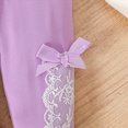 thumbnail image 4 of TOWED22 Toddler Baby Girl Clothes Outfit Long Sleeve Ruffle T Shirt Top Bell Bottom Pants Two Piece Fall Winter Outfits,Light Purple,3-6 M, 4 of 6