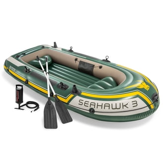 Barca Gonfiabile Intex Seahawk 66332NP Per 2 Persone – 236x114x41 Cm, Portata 240 Kg, Con Remi E Pompa A Mano