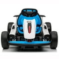 thumbnail image 3 of Joyracer 24V Ride on Toys, Kids Electric Go Kart 400W Motor Power Car Wheel for Kids, 6-9MPH, Outdoor Toys, Bluetooth/Music, Age 6+, Blue, 3 of 9
