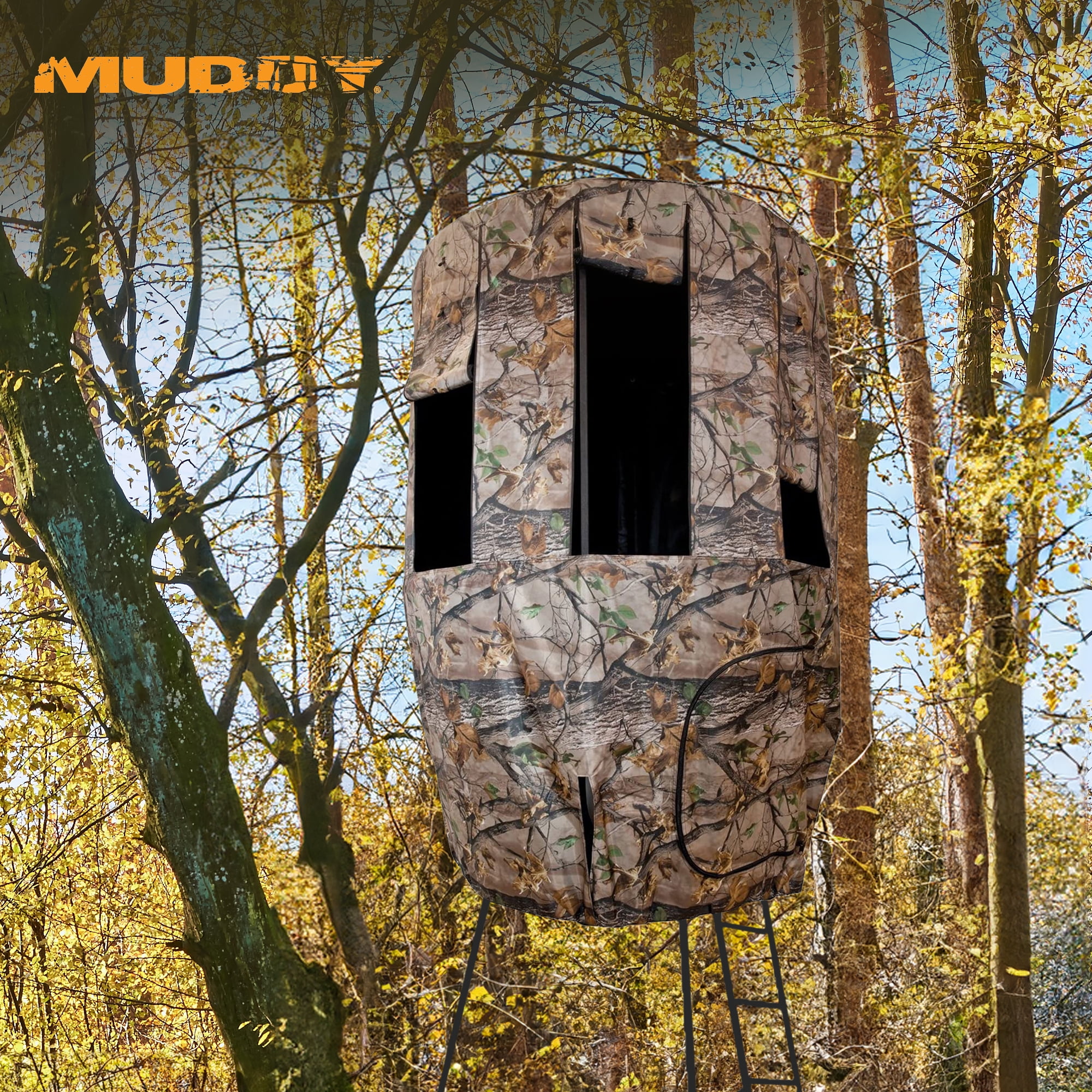 Muddy 90.00 x 50.00 x 84.00'' Liberty Tripod Stand Hunting Blind Enclosure with 8 Zippered Windows