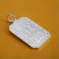 thumbnail image 3 of HOOUN Pure S990 Sterling Silver New 12 Symbolic Animals Zodiac Square Oblong Pendant -Ox, 3 of 4