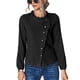 thumbnail image 1 of Top de manga larga ANGGREK Casual color Sólido Amigable con la Piel Cómoda Blusa Asimétrica con botones Para Mujer, 1 of 8