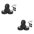 thumbnail image 2 of Transemion Front Rear Buggy Tires 1:10 Car Crawler Parts Glued Accessories DIY for HSP Black 2Set, 2 of 6