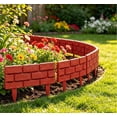 thumbnail image 1 of 4Pcs Imitation Stone Garden Fence,Landscape Garden Edging Border,Decorative Faux Stone Fence Border for Landscaping Flower Beds Path Lawn Yard Decor(Red), 1 of 1