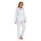 thumbnail image 3 of GLOBAL Conjuntos de Pijamas de Algodón para Mujer, Ropa de Dormir de Manga Larga con Botones, Ropa de Dormir Cómoda, Conjunto de Pijama Suave Rosa Verde Floral XXL, 3 of 7