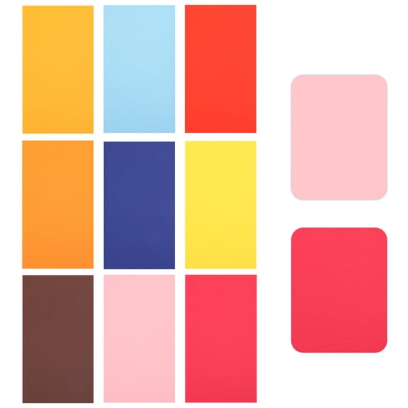 FOMIYES 9-Piece Assorted Color PU Fabric Sheets for Hand Sewing and Craft Projects