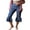 Royal Blue, variant on Qmyliery Women’s Capri Yoga Pants Workout Leggings High Waist Tummy Control Ruffle Pants Fitness Leggings
