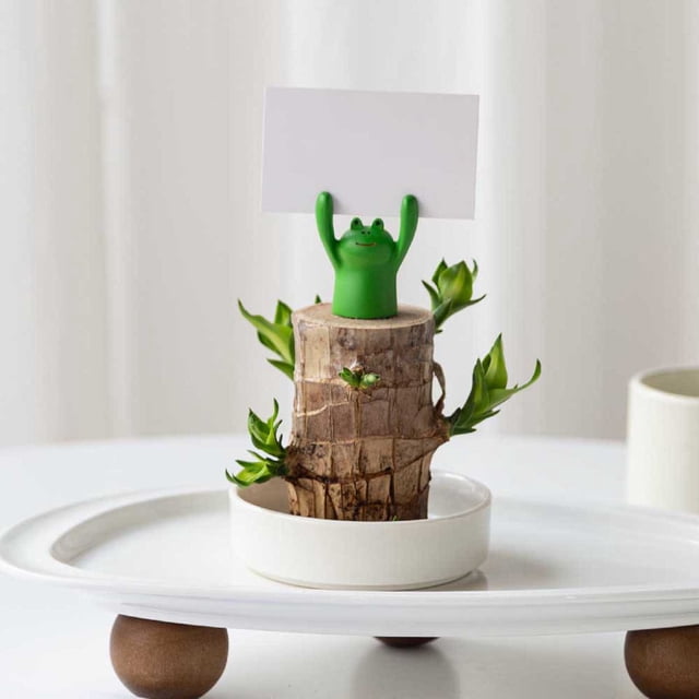 Adornos de madera para el salpicadero de coche Panda - Set de decoración de animales adorables para escritorio de oficina en casa