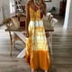 thumbnail image 2 of Vestido largo HUOGUO Fashion para mujer, verano, cuello en V, 2 of 4