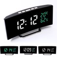 thumbnail image 6 of Led Mirror Digital-Alarm Clock Adjustable Brightness for Bedroom Office Desktop B-Green, 6 of 6