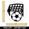 thumbnail image 2 of Soccer and Goal Net Self-Inking Rubber Stamp Ink Stamper - Lime Green Ink - Mini 1/2 Inch, 2 of 7