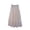 Beige, variant on Solid Color Elastic Waist Flared Ankle Skirt Womens Dresses