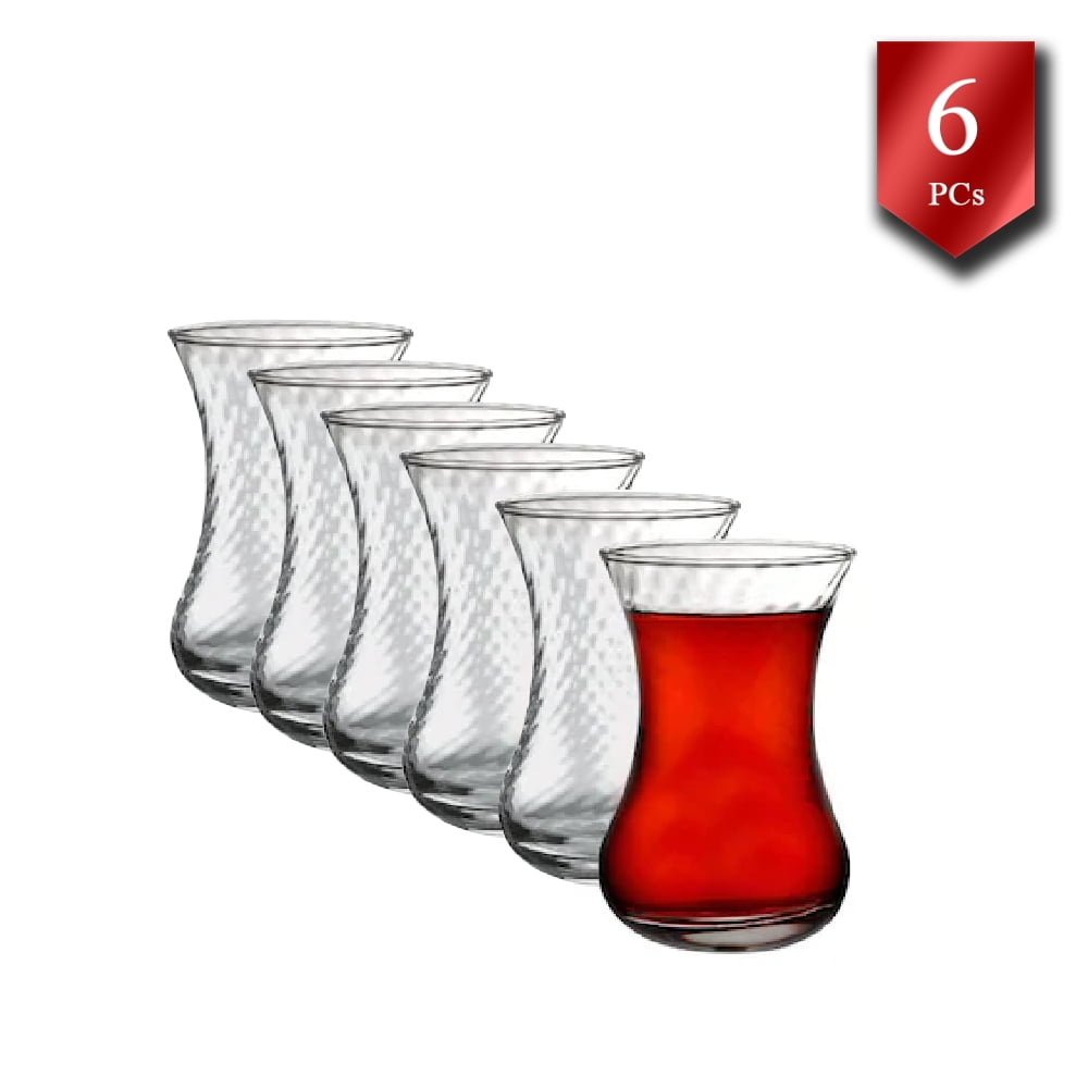 Pasabahce Authentic Turkish Tea Glasses 6 Pcs 4 1/4 oz (125 cc ...