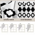 thumbnail image 5 of Swag Valance Curtains for Windows, Bohemia Light Filtering Kitchen Curtains with Rod Pocket, Retro Abstract Geometric Pattern Boho Black Window Treatment Valances for Living Room, 36x45 - 2 PCS, 5 of 9