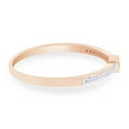 thumbnail image 3 of 1/10 CT Baguette Aand Round Cut White Natural Diamond Stackable Band Ring In 14K Rose Gold Over 925 Sterling Silver (Color: I-J, Clarity: I2-I3, 0.10 Cttw) -10, 3 of 6