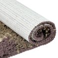 thumbnail image 4 of Unique Bargains Floral Bath Mat Checked Washable Bath Carpet for Bathroom Floor Brown-1 16"x24", 4 of 7