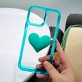 thumbnail image 3 of Compatible with iPhone 13 Pro Max Cute 3D Love Heart Candy Color Soft Shockproof Protection Fashion Clear Pretty Bumper Slim Cover for Women Girls, 3 of 11