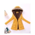 thumbnail image 4 of Fitaylor New Winter Women Jacket Medium-long Thicken Outwear Hooded Wadded Coat Slim Parka Cotton-padded Jacket Overcoat, 4 of 18