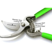 Garden Guru Indestructible All Steel Garden Clippers, Professional Bypass Hand Pruner, Comfort Grip Handle Pruning Shears