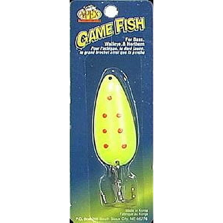 Apex Tackle Gamefish Spoon Chartreuse/Orange 5/8 oz., Fishing