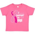 thumbnail image 3 of Inktastic Breast Cancer Awareness I Support My Gigi with Pink Ribbon Boys or Girls Baby T-Shirt, 3 of 5