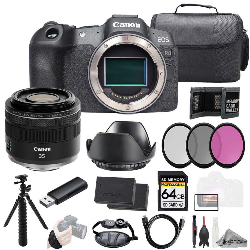 Canon EOS R7 Camera + RF 100-400mm f/5.6-8 IS USM Lens +64GB + Ext