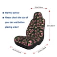 thumbnail image 4 of Naloa Rose Flowers Car Seat Covers 2PCs Front Car Seat Covers Universal fit for Most Cars SUVs and Trucks - 1, 4 of 5