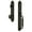 Timeless Bronze, variant on Grandeur 848590 Arc Solid Brass Rose Dummy Full Plate "C" Grip Handleset - Brass