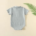 thumbnail image 4 of Lopecy-Sta Onesies for Newborn Baby Boy Clothes Waffle Knit Button Up Shirt Romper Solid Short Sleeve Collared Bodysuit One-Piece Outfit, 4 of 8