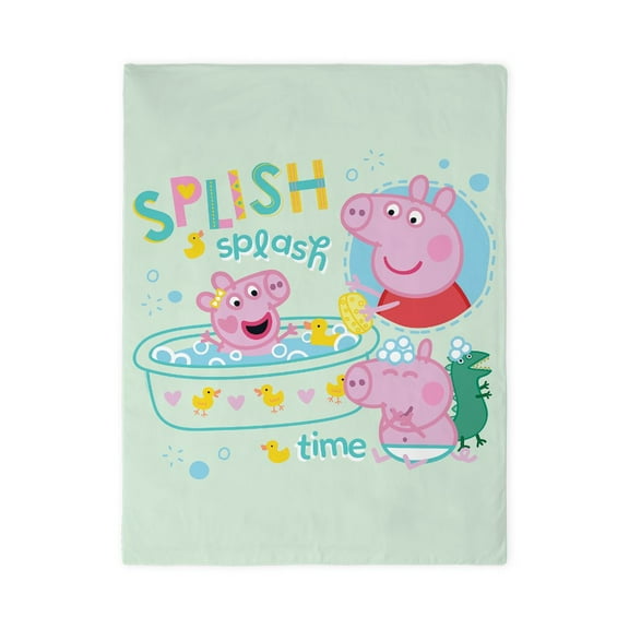 CafePress - Peppa Pig: Splish Splash - Twin Duvet Cover, Printed Comforter Cover