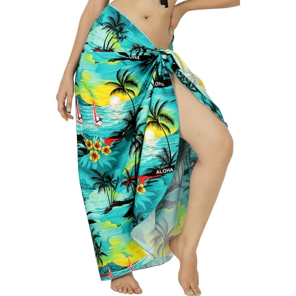 HAPPY BAY Women's Swimsuit Bikini Beach Sarong for Women Cover up Pareo Wrap Swimwear One Size Ocean, Beach