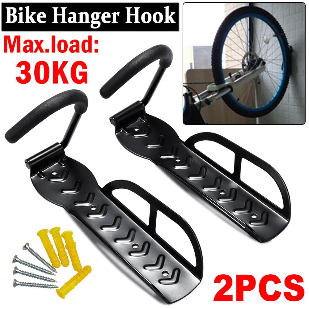 Steel Bicycle Stand Storage Rack Wall Mount Bike Holder System Hook Hanger 2PCS 