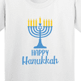 thumbnail image 4 of Inktastic Happy Hanukkah with Blue Menorah Youth T-Shirt, 4 of 5
