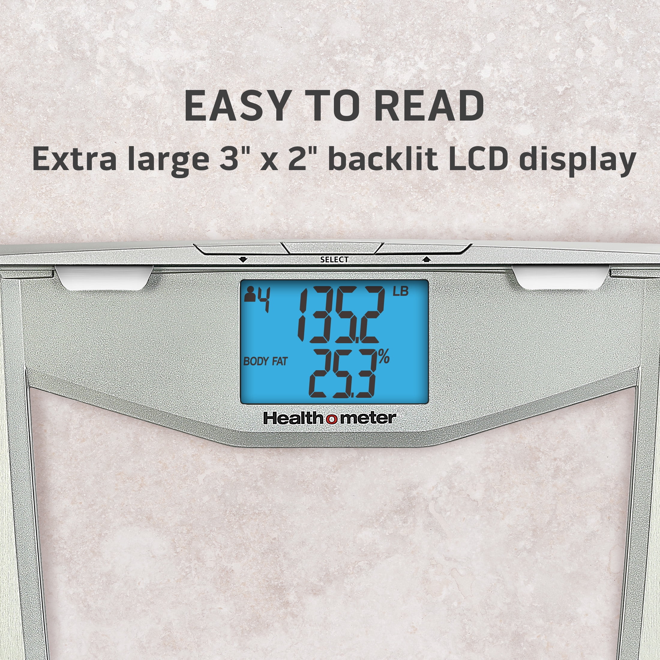 Health O Meter Scale | Weight and Body Fat Digital Bathroom Scale with DCI+  Technology