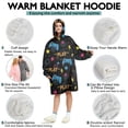 thumbnail image 5 of Wearable Oversized Blanket,Blue Controllers Games Icons Black Pattern Wearable Blanket Hoodie for Adults,Cozy Hooded Blankets with Super Pockets,Super Warm Fuzzy Pullover for Women & Men, 5 of 6