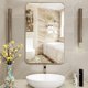 thumbnail image 3 of YKITRDA 32"x20" Wall Mounted Bathroom Mirror, Rectangle Vanity Mirror with Metal Frame, HD Wall Mirror for Entryway, Living Room, Hallway, Gold, 3 of 12