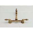 thumbnail image 4 of Kingston Brass KS2443AL Heritage Double-Handle Wall-Mount Bridge Kitchen Faucet, Antique Brass, 4 of 7