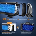 thumbnail image 4 of Lámpara LED Nilight, 16,5 cm, triple fila azul, 2 unidades, 120 W, 12 V, 4 of 9