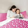 thumbnail image 4 of Manfei Pink Cartoon Moon Bedding Comforter Set 7 Pieces for Teen, Kawaii Stars Lover Full Bedding Set, Princess Style Reversible Fitted Sheet Flat Sheet, Super Cozy Room Decor, 4 of 7