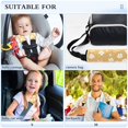 thumbnail image 5 of Car Seat Strap & Belt Covers - Flannel Material, Velcro Design, All-Season Use, 2-Piece Set (S&M Sizes)，Cute Tiny White Flowers, 5 of 8