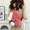 thumbnail image 2 of Michellecmm Plush Backpack for Women Cute Bunny Purse Backpack Lightweight Faux Fur Daypack Bookbag, 2 of 9