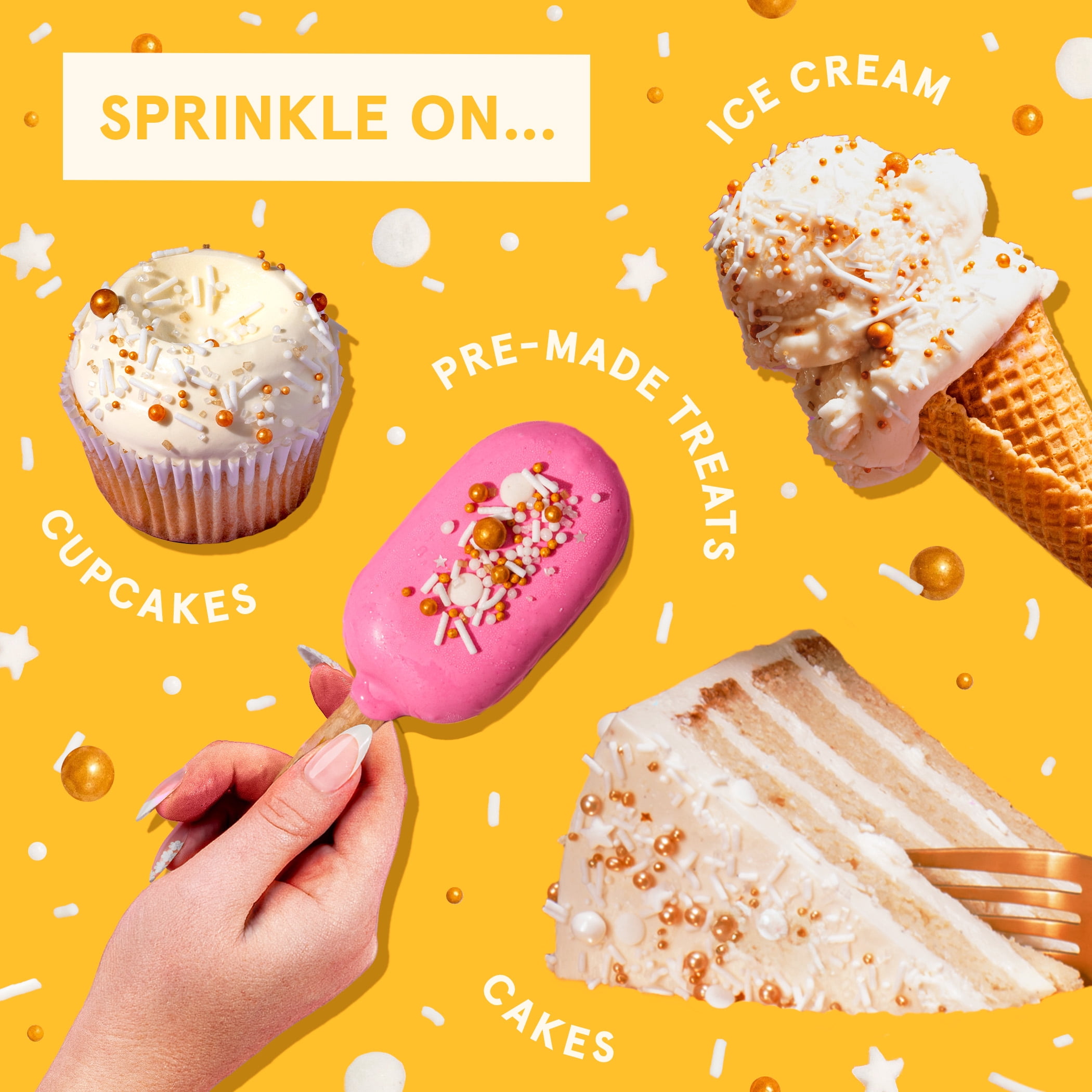 Fancy Sprinkles Gold Digger Dessert Sprinkles, 4.1 oz