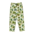 thumbnail image 4 of Goofa Green Hawaii Palms Printed Soft Pajama Pants for Women, Wide Leg Comfy Casual Lounge Yoga Pants-Large, 4 of 9