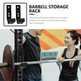 thumbnail image 3 of Homoyoyo 2Pcs Durable Barbell Rack Barbell Hanger Rack Attachment Black PC for Home Use, 3 of 7