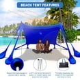 thumbnail image 3 of Carpa de playa Wabolay 305 x 305 cm UPF50+ con sacos de arena, 3 of 7