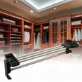 thumbnail image 6 of Movable Crossbar Clothes Hanger Top Mount Wardrobe Closet Rail Rod Cold Rolled Steel Hanging Clothes 250/300/350/400mm, 6 of 8