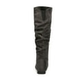thumbnail image 4 of BURUDANI Womens Wide Calf Faux Fur Slouchy Low Heel Side Zip Knee High Boots Wide/Calf/Grey Size 12, 4 of 5